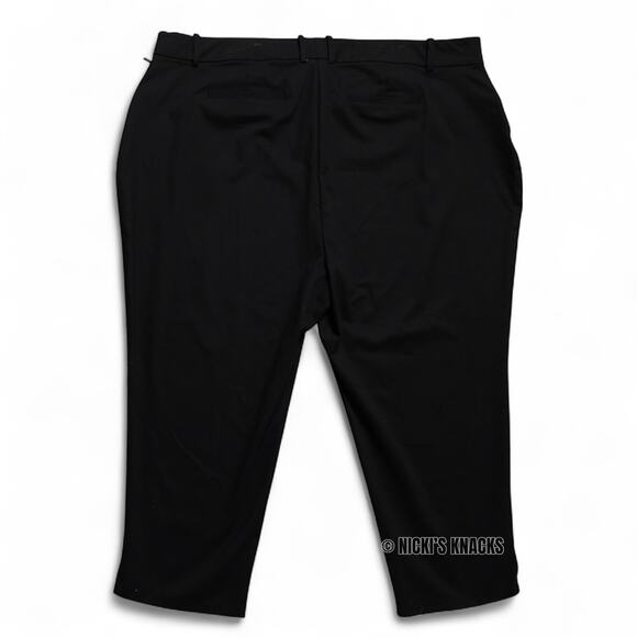 Ava & Viv Plus Size Capri Dress Pants Black Hook Closure Zip Fly Size 28 - Picture 5 of 10